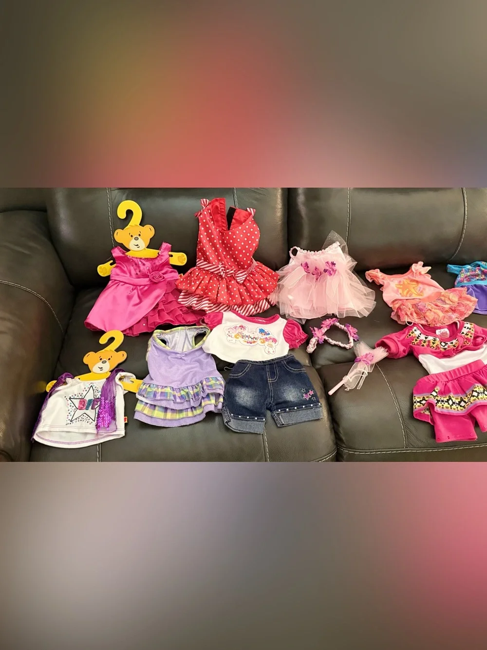 Build the bears closet with 2  Teddy Bear Stuffed and clothings